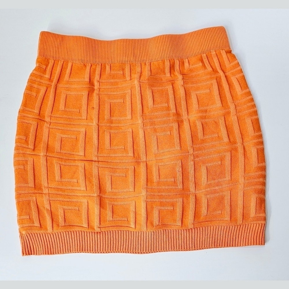 Small Orange Mini Skirt